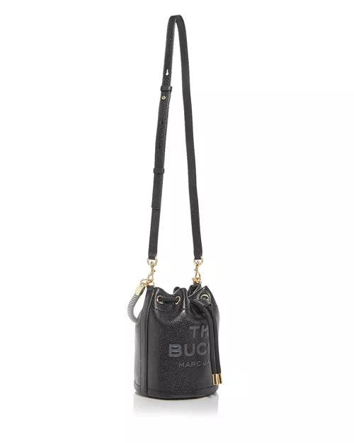 Small Jacquard Tote (Warm Sand) & Leather Bucket (Black) Duo