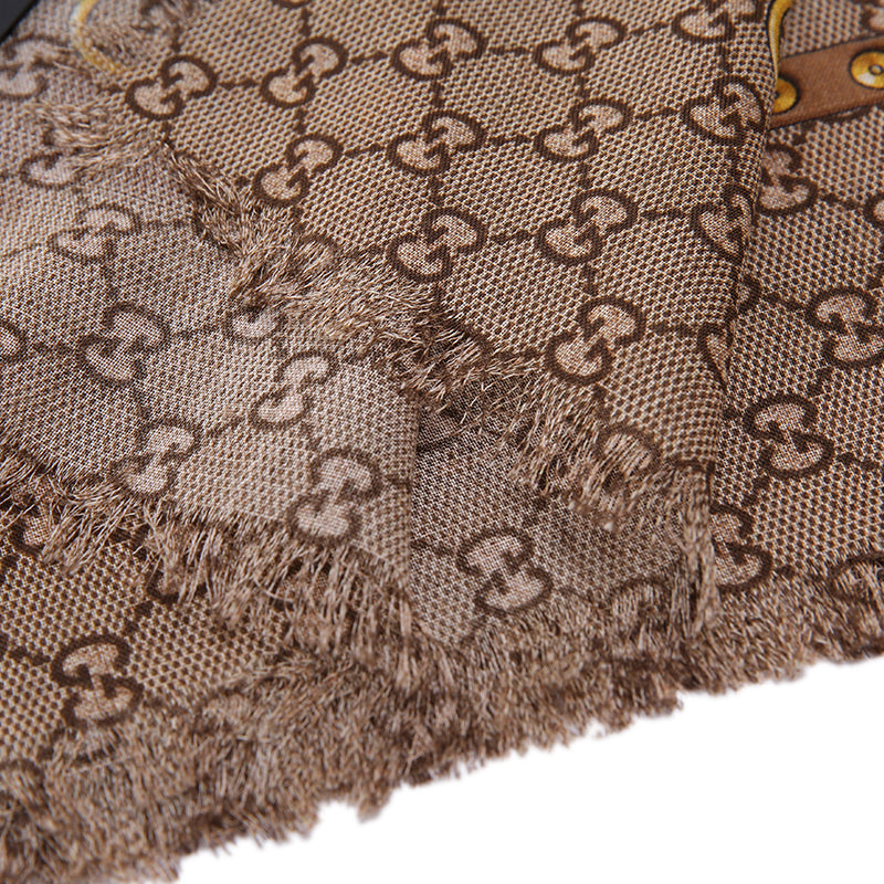 Wool Monogram Oversized Panshie Shawl