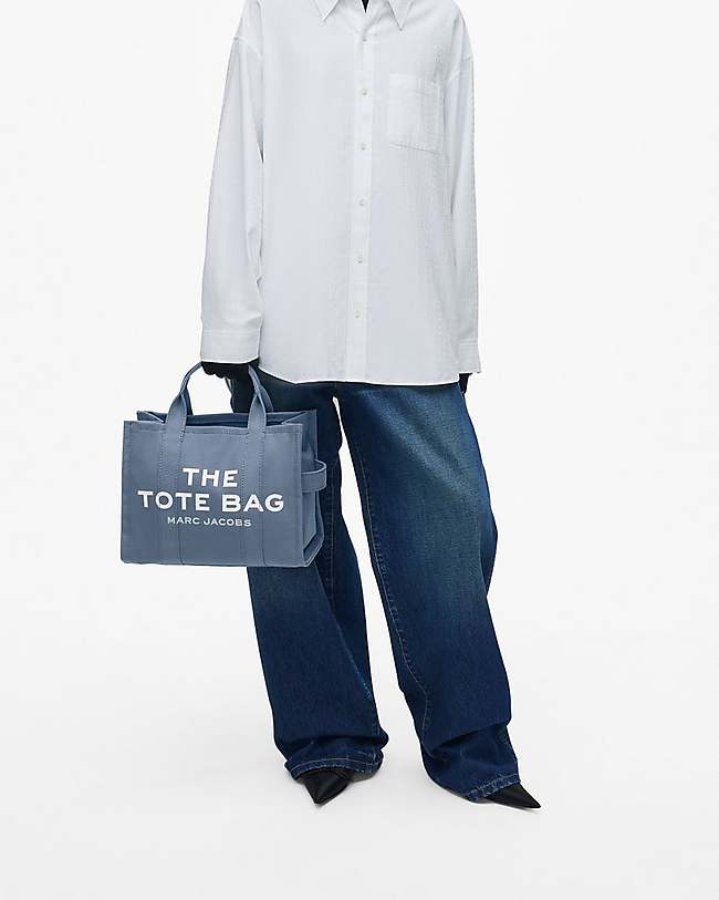 The Medium Canvas Tote (Blue Shadow) with Two Interchangeable Straps