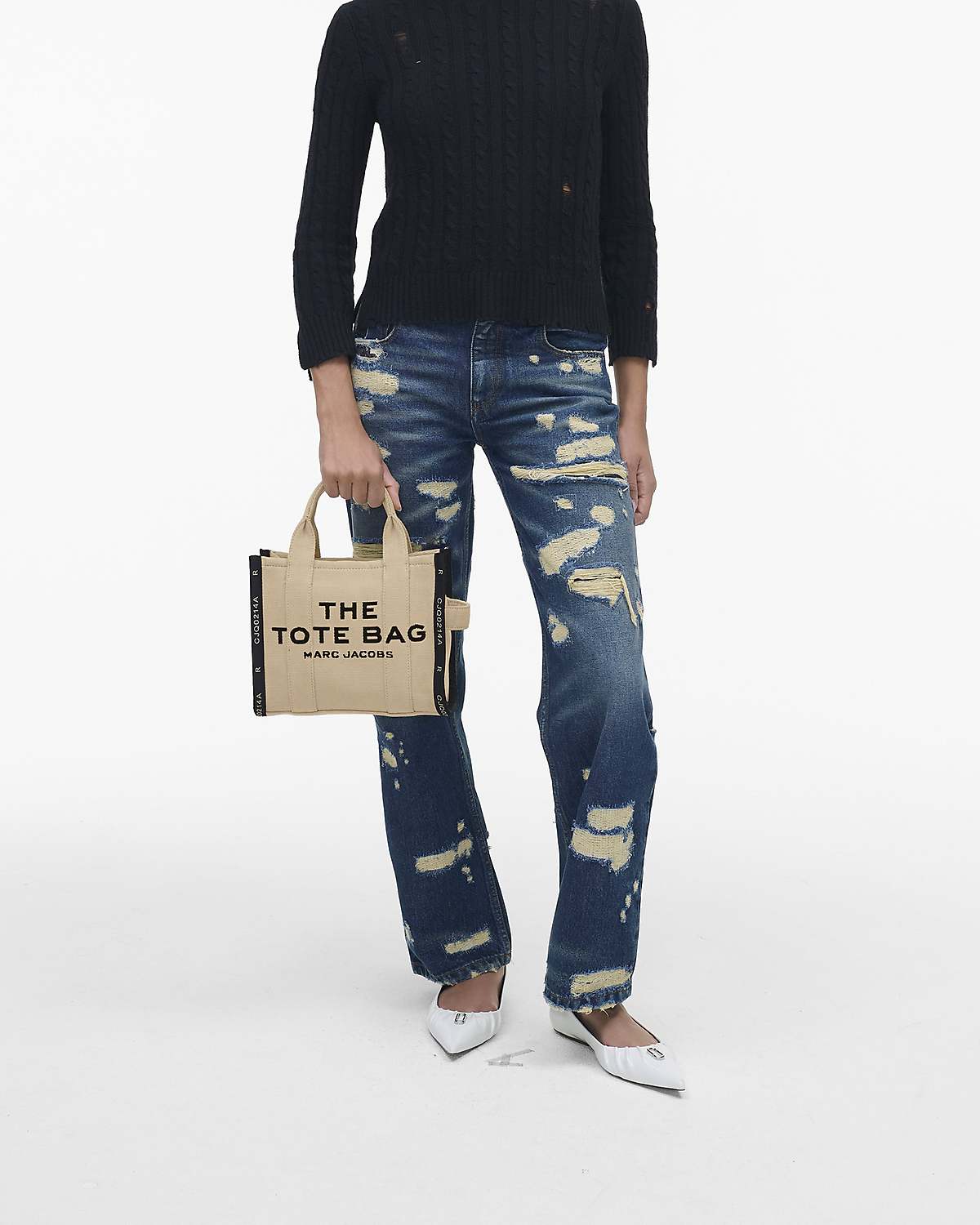 The Small Jacquard Small Tote Bag with Two Interchangable Strap Set