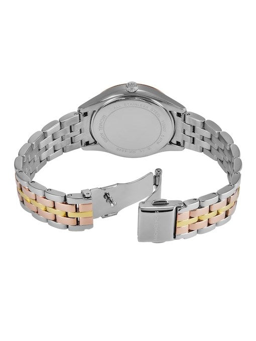 Harlowe Three Hand Tri Tone Stainless Steel Watch