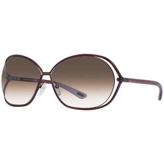 Carla Brown Gradient Round Ladies Sunglasses