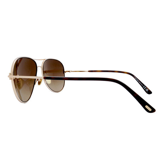 Clark Gradient Brown Pilot Unisex Sunglasses