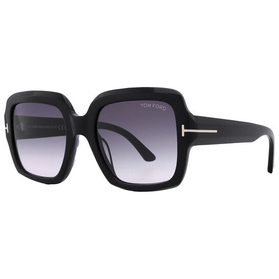 Kaya Smoke Gradient Square Ladies Sunglasses