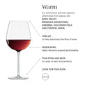 Tuscany Signature Series Warm & Cool Region Wine Glasses - Set of 4