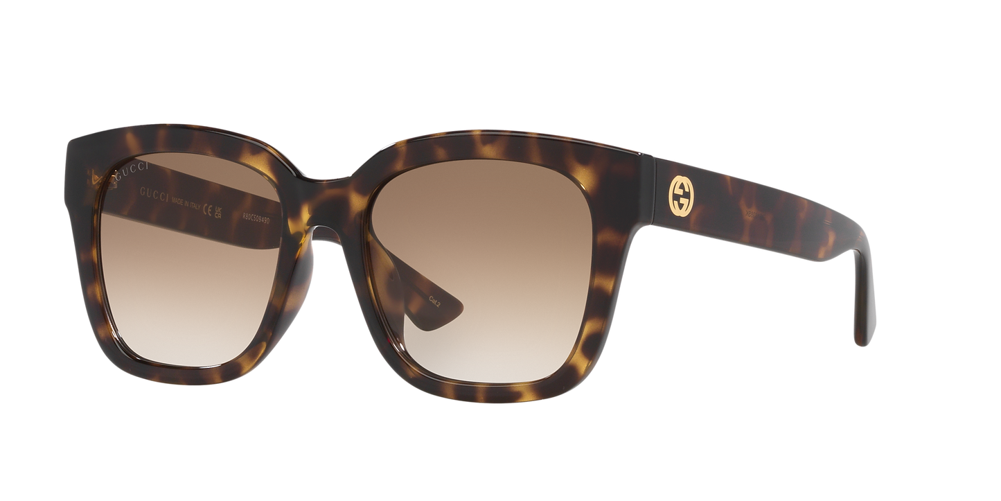 Women's Shiny Dark Havana Cat Eye Sunglasses