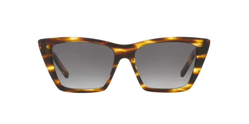 Women's Shiny Flamed Havana Cat Eye Sunglasses