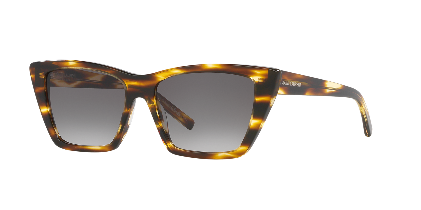 Women's Shiny Flamed Havana Cat Eye Sunglasses