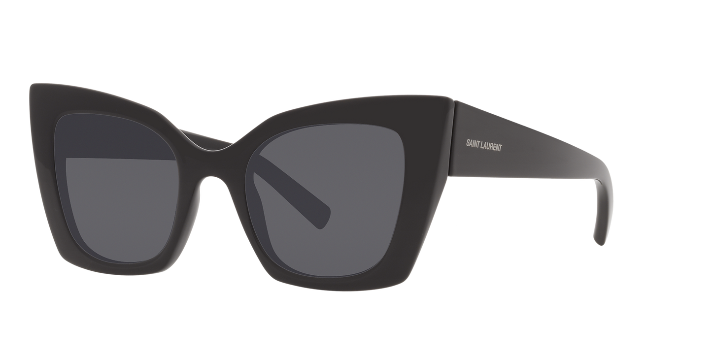 Women's Shiny Black Cat Eye Sunglasses