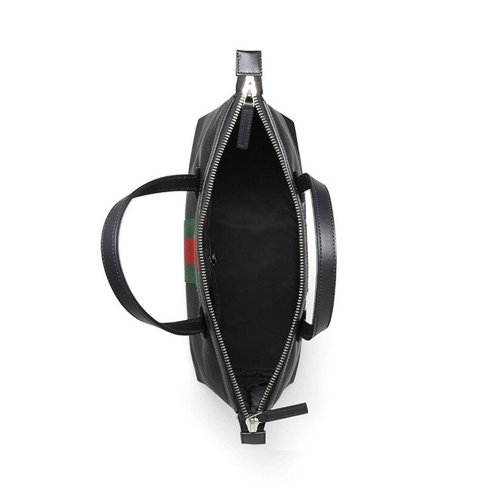 Black Web Stripe Tote Shoulder
