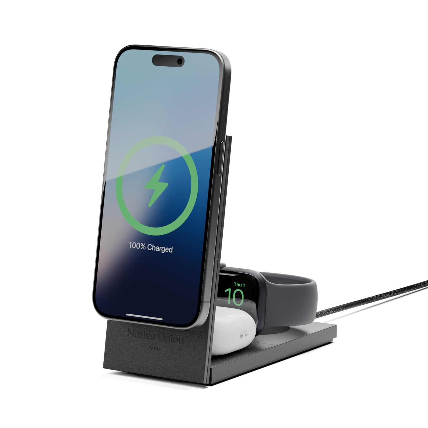 Rise 3-in-1 Qi2 Magnetic Wireless Charger