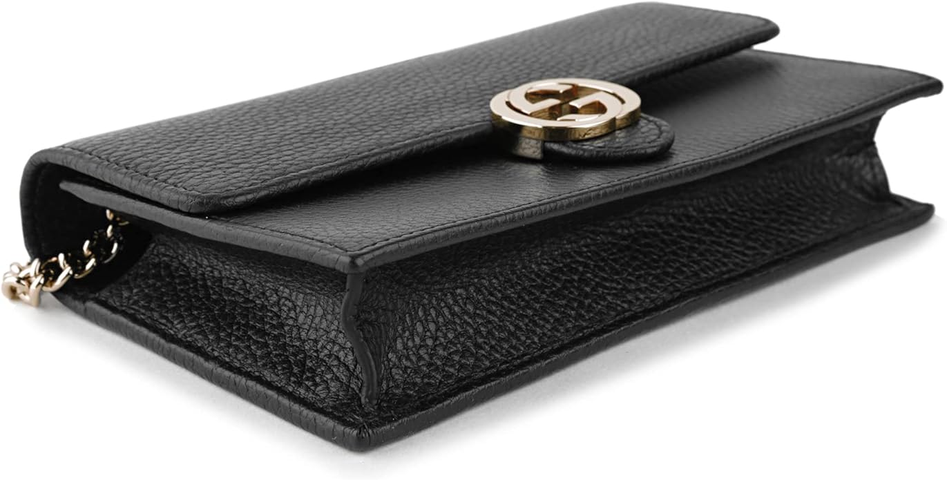 Interlocking Pebbled Leather Crossbody