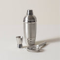 Tuscany Classic Metal Shaker with Strainer and Jig