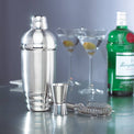 Tuscany Classic Metal Shaker with Strainer and Jig