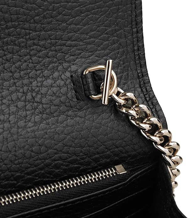 Interlocking Pebbled Leather Crossbody
