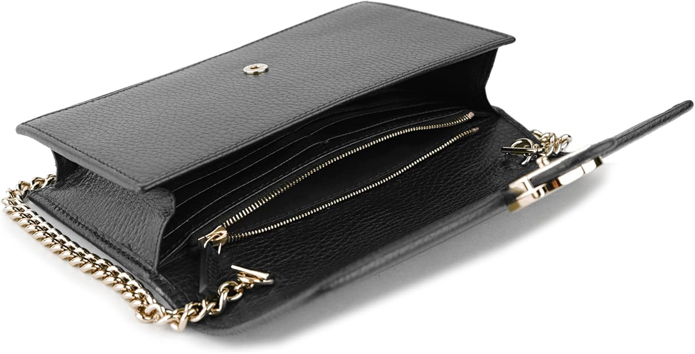 Interlocking Pebbled Leather Crossbody