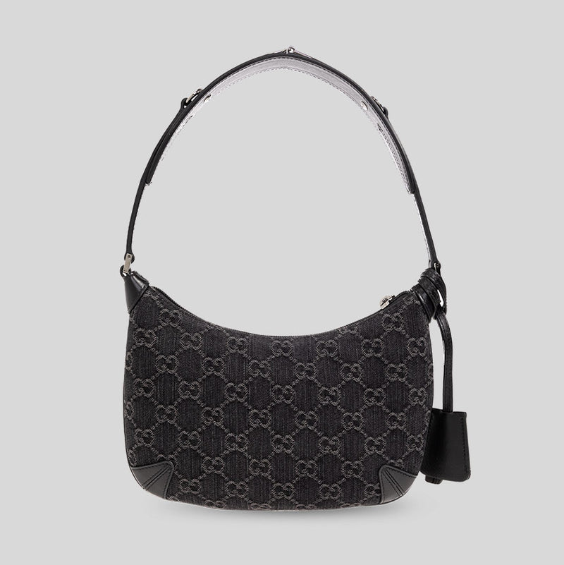 Horsebit Slim Small Denim Shoulder Bag