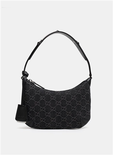 Horsebit Slim Small Denim Shoulder Bag