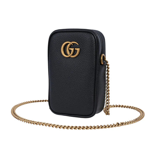 GG Marmont Mini Leather Phone Chain Crossbody Bag