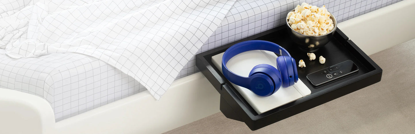 minimalist bedside shelf
