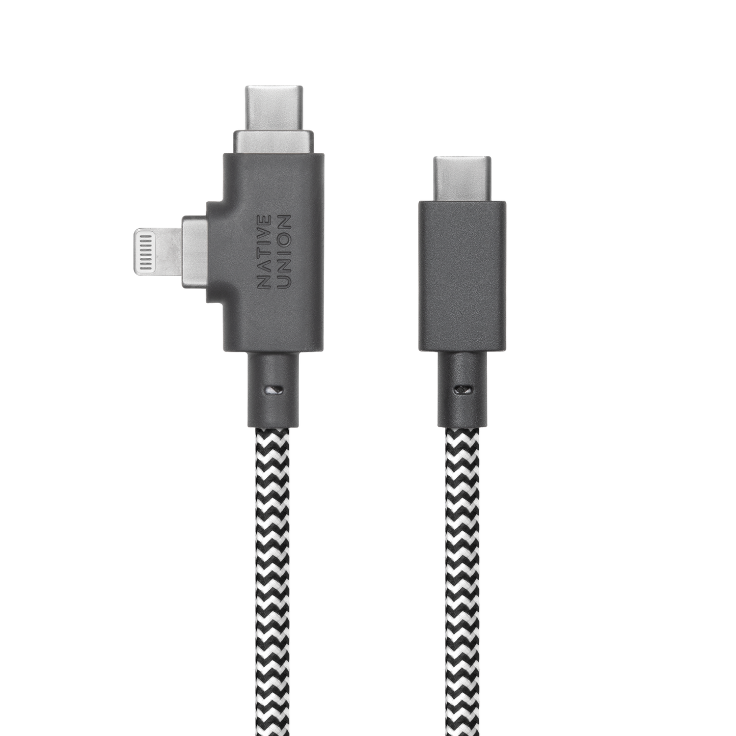 8ft Belt Cable Duo Pro USB-C to Lightning & USB-C