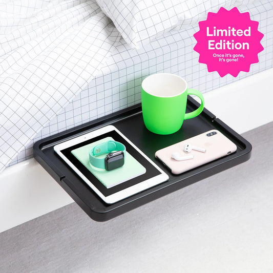 minimalist bedside shelf