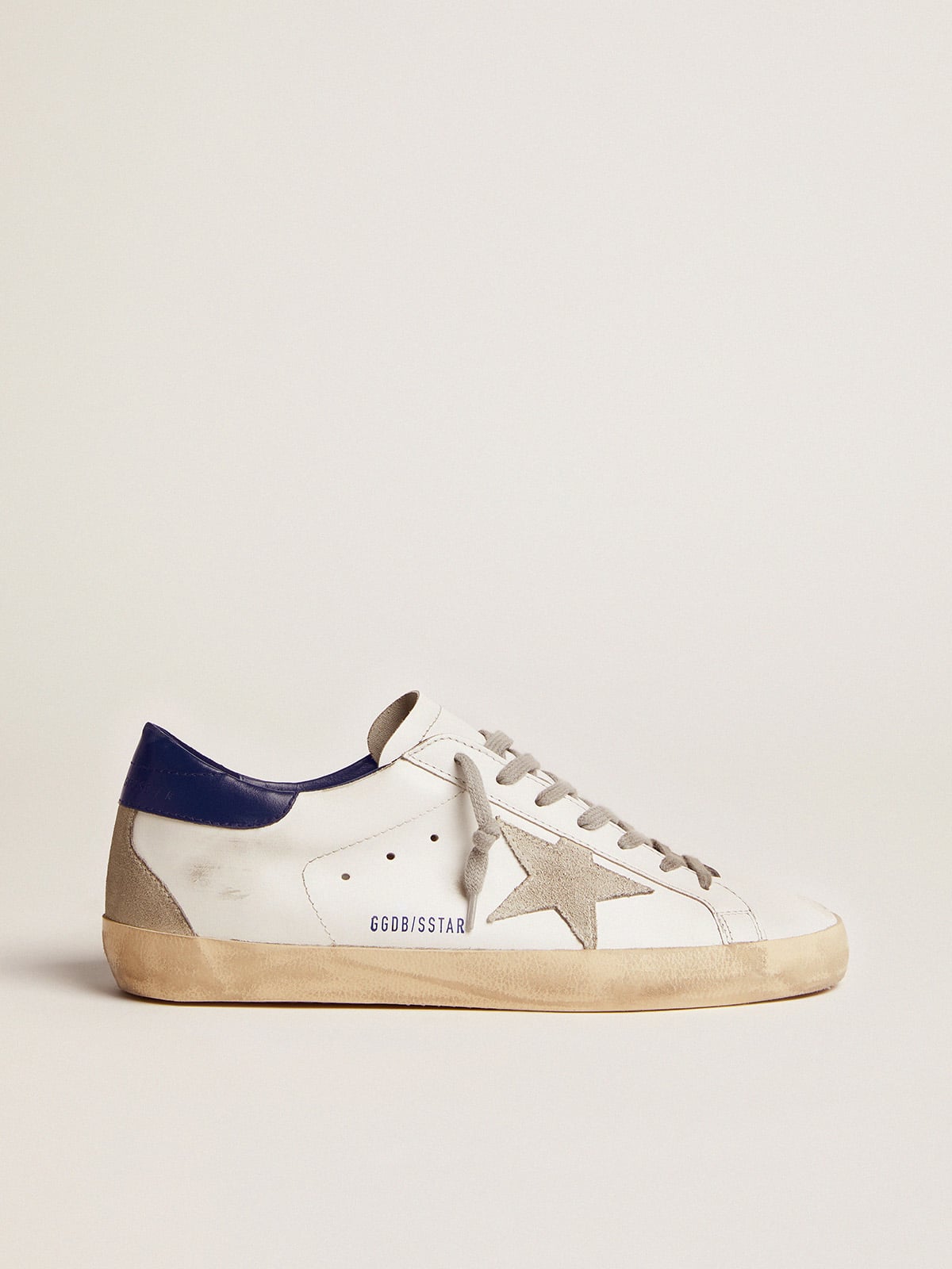 Superstar Leather Sneakers with Blue Tab heal