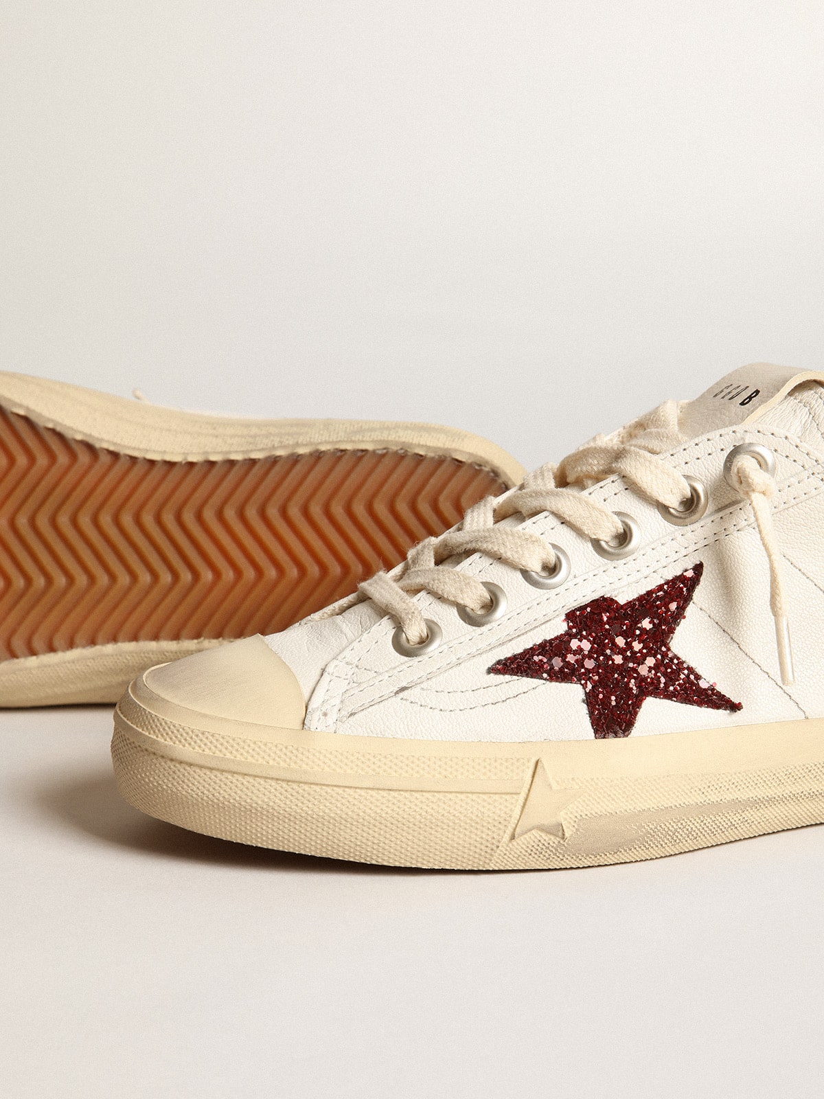 Women's Super Star Glitter Red Sneaker Color