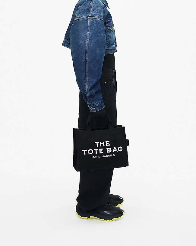 The Medium Canvas Tote (Black) with Two Interchangeable Straps
