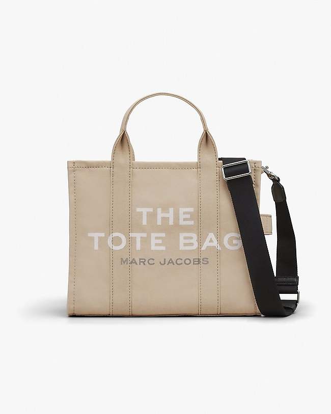 The Medium Canvas Tote (Beige) with Two Interchangeable Straps