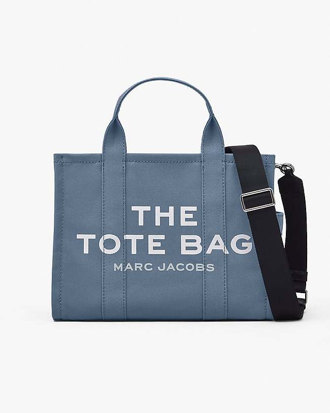 The Medium Canvas Tote (Blue Shadow) with Two Interchangeable Straps