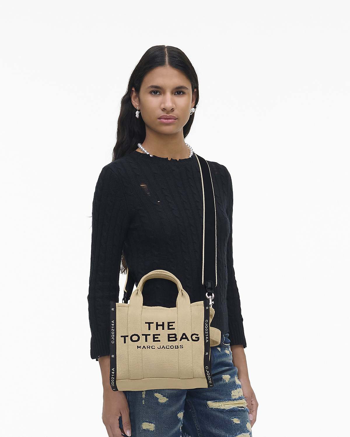 The Small Jacquard Small Tote Bag with Two Interchangable Strap Set