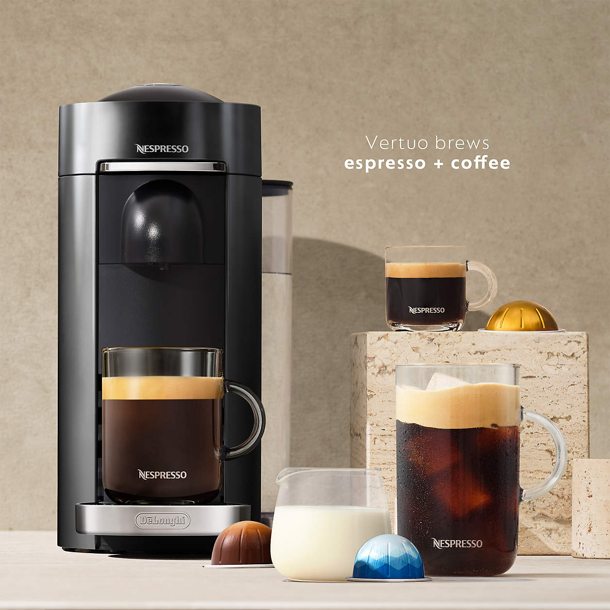 Nespresso Vertuo Plus Deluxe Coffee and Espresso Machine by De'Longhi