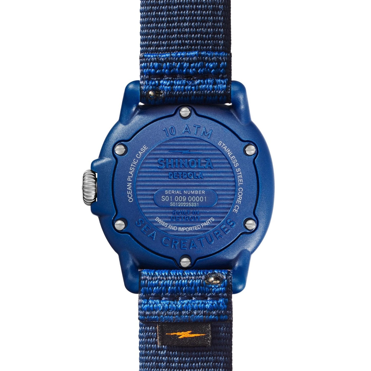Unisex Sea Creatures Detrola Sea Blue Woven Strap Watch