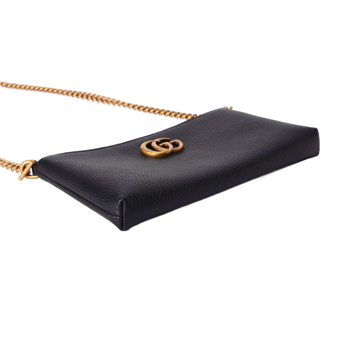 GG Marmont Leather Chain Clutch Bag