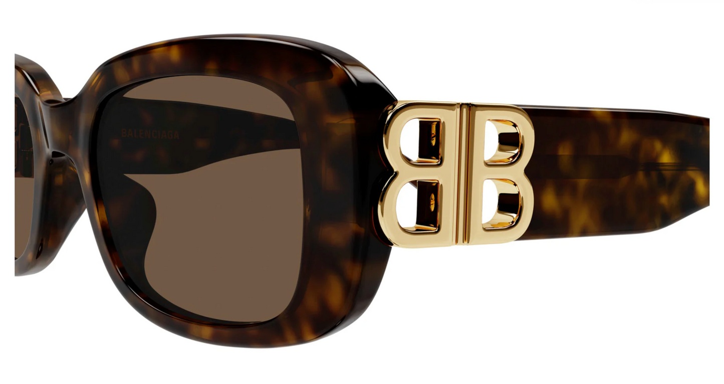 Women's Dark Havana Rectangular Sunglasses
