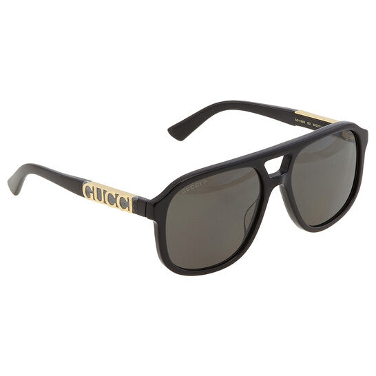 Polarized Dark Grey Pilot Unisex Sunglasses