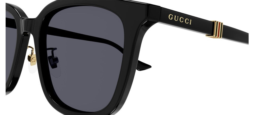 Men's Shiny Solid Black Rectangular Sunglasses