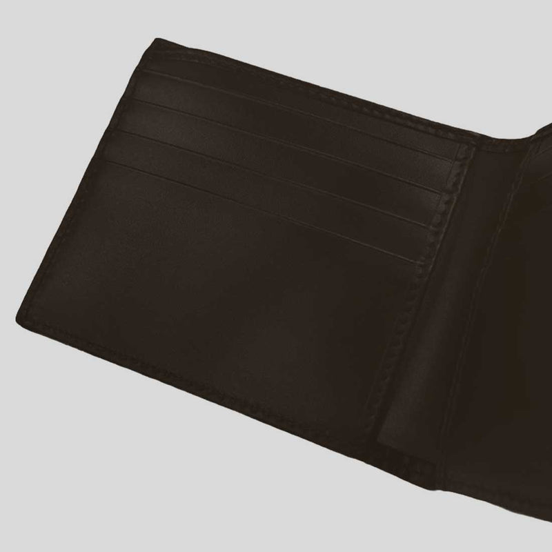 Men's Signature GG Leather Bifold Wallet (Dark Brown)