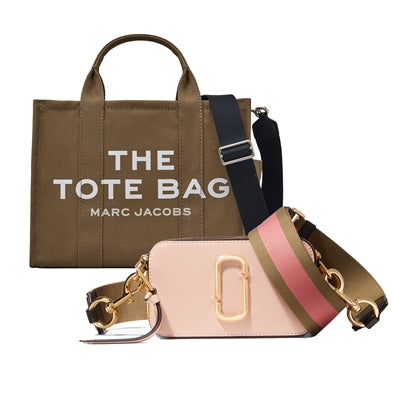 Medium Traveler Tote (Slate Green) & Snapshot (Rose Multi) Duo