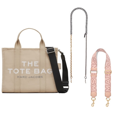 The Medium Canvas Tote (Beige) with Two Interchangeable Straps