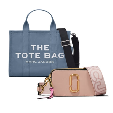 Medium Traveler Tote (Blue Shadow) & Snapshot DTM (Rose Multi) Duo