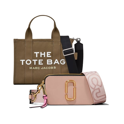 Small Canvas Tote Bag (Slate Green) and Snapshot (Rose Multi) Set