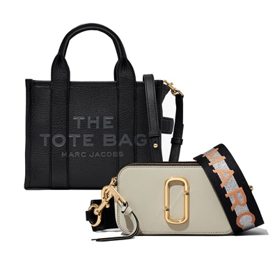 Small Leather Tote (Black ) & Snapshot (New Dust Multi) Duo