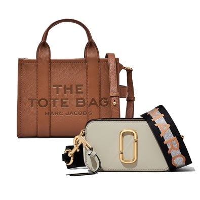 Small Leather Tote (Argain Oil) & Snapshot (New Dust Multi) Duo