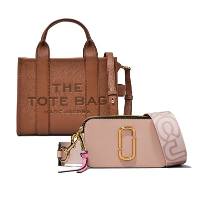 Small Leather Tote (Argan Oil) & Snapshot (Rose Multi) Duo