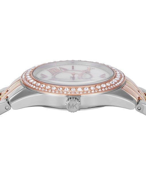 Harlowe Three Hand Tri Tone Stainless Steel Watch