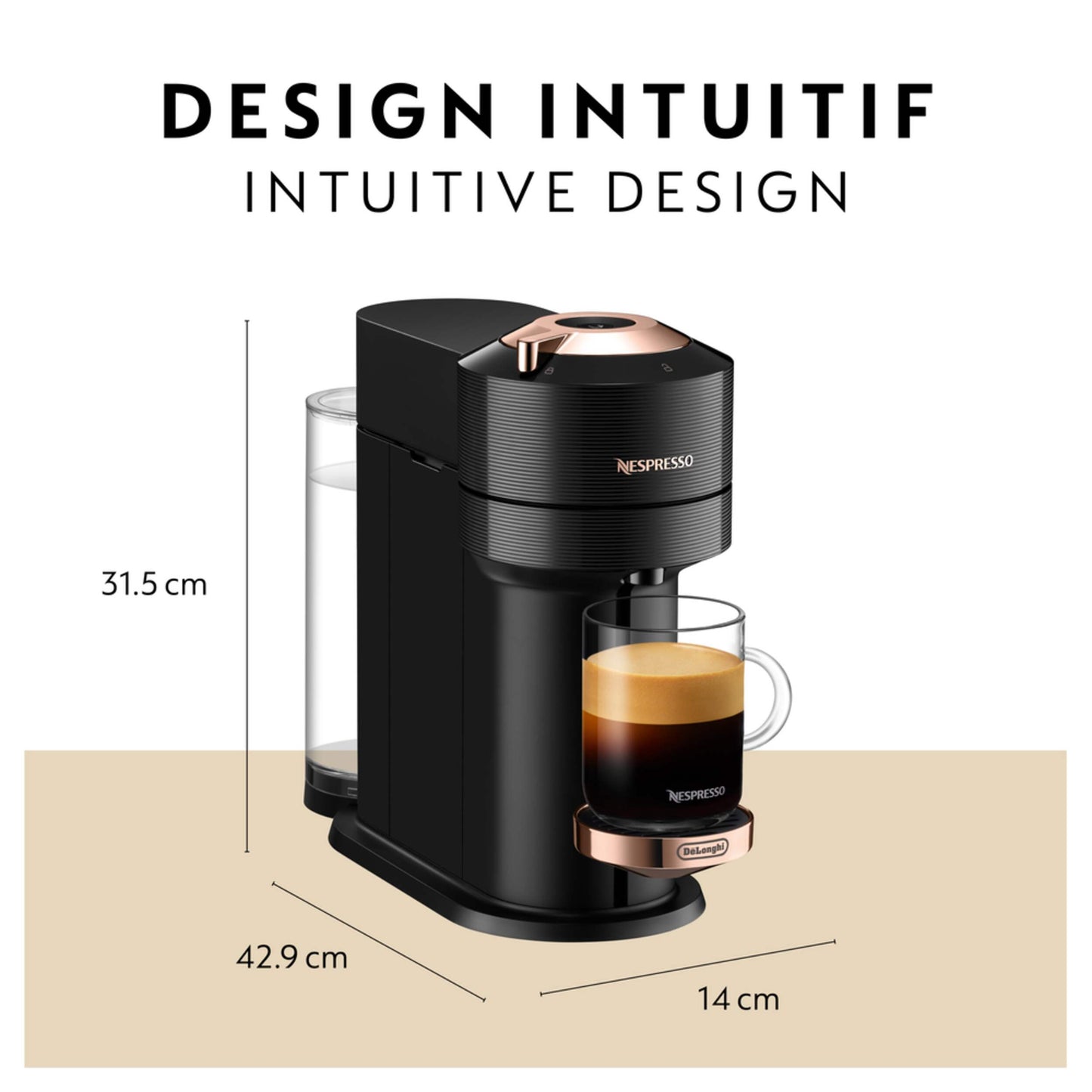 Nespresso Vertuo NeXT Premium by De'Longhi with Aeroccino