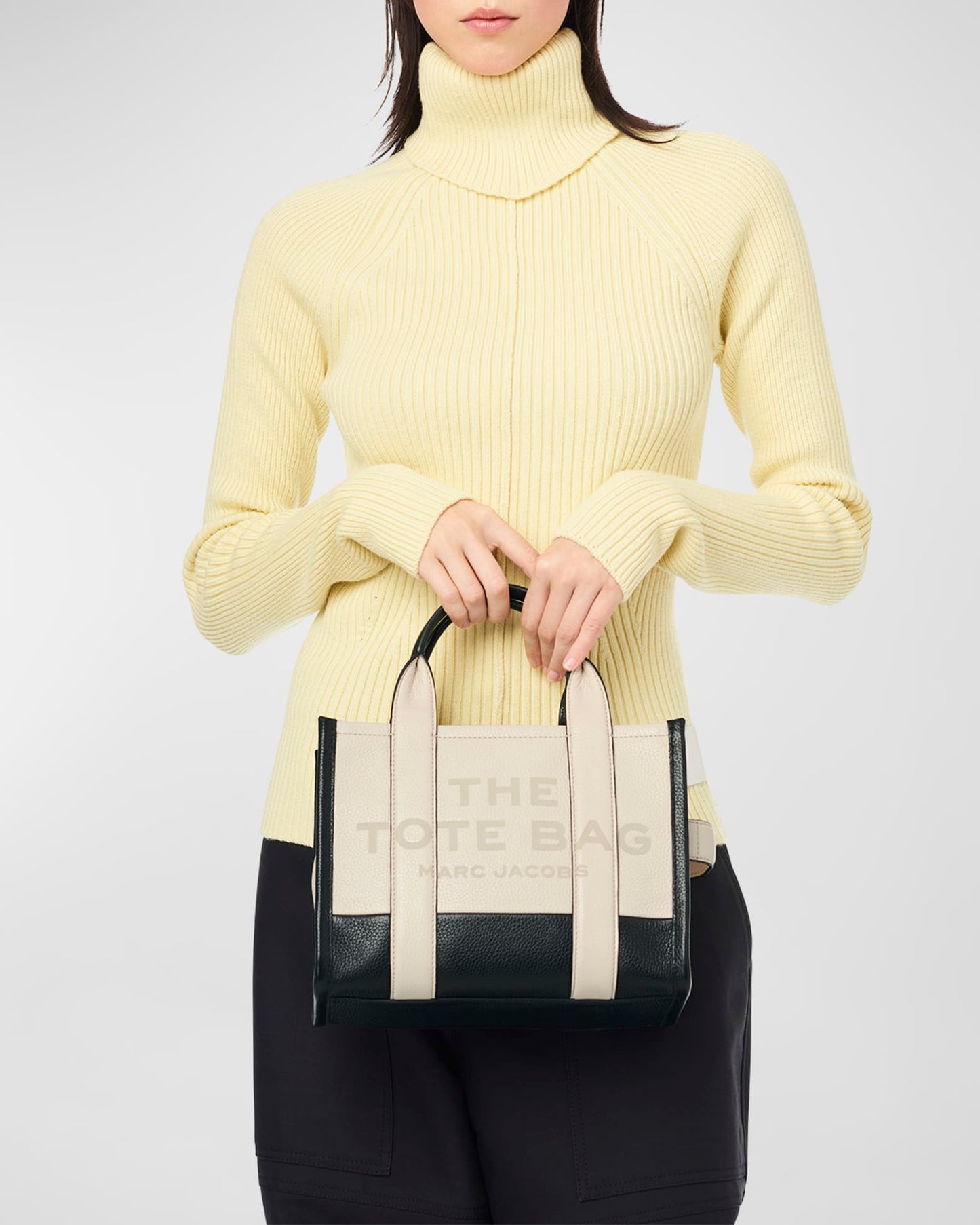 The Colorblock Mini Leather Tote Bag