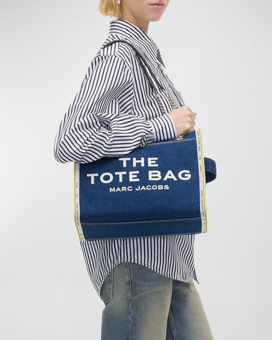 The Denim Chain Medium Tote Bag